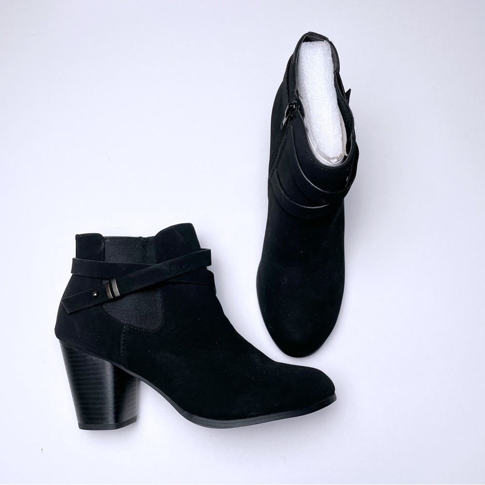 Black Faux Suede Marco Republic Booties